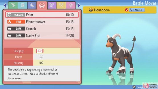 The Pok&eacute;mon in the Grand Underground usually have an Egg Move in the first slot.