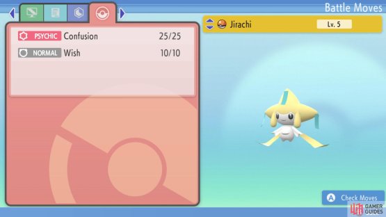 Jirachi when you first obtain it.
