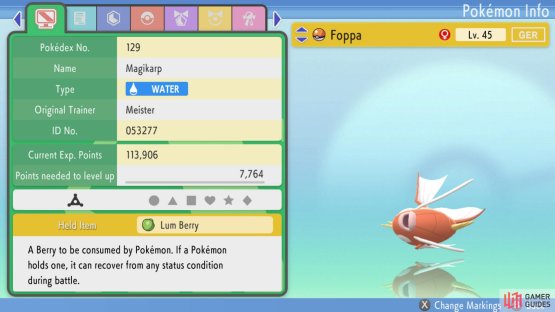 His Magikarp is German; by breeding it, you&rsquo;ll have a higher chance of hatching a shiny Magikarp.