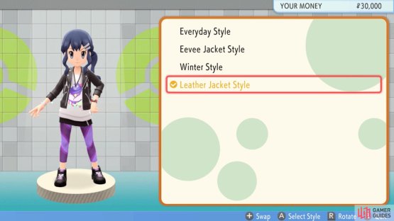 Some of the female outfits you can change into.
