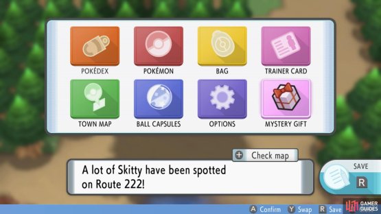 By default, the Mystery Gift option is at the bottom-right corner.