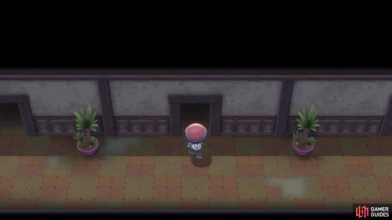 When you reach the long corridor, enter the first room left from the entrance.