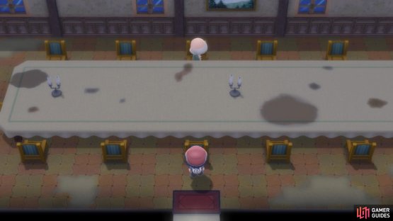 The butler ghost in the dining hall.