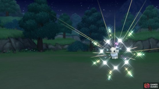 Here&rsquo;s a shiny Eevee we encountered.