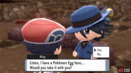 As thanks, Riley will give you a Pok&eacute;mon Egg.