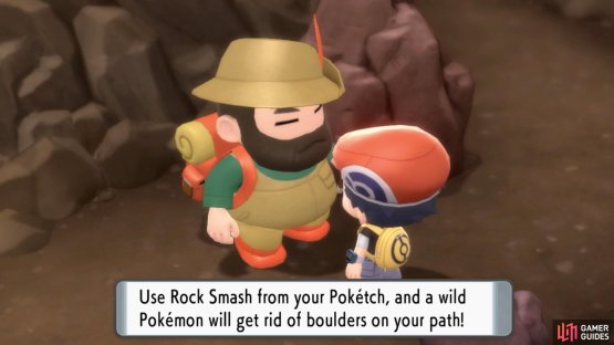 He&rsquo;ll add Rock Smash to your Hidden Moves app.