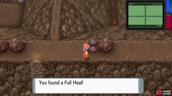 A hidden Full Heal west from Ace Trainers Abel and Monique.