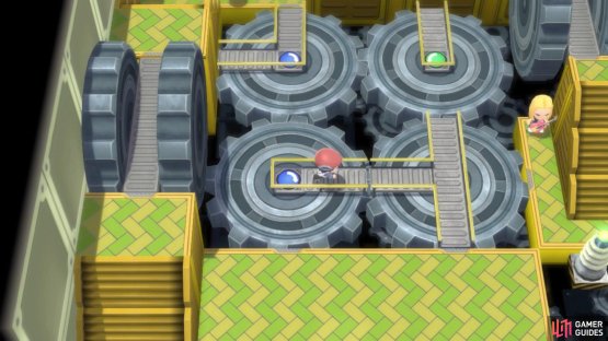 But keep stepping on the button until the bridge is pointing right.