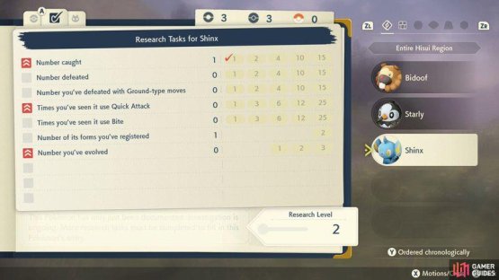 Complete tasks for each Pok&eacute;mon to complete their Pok&eacute;dex entry
