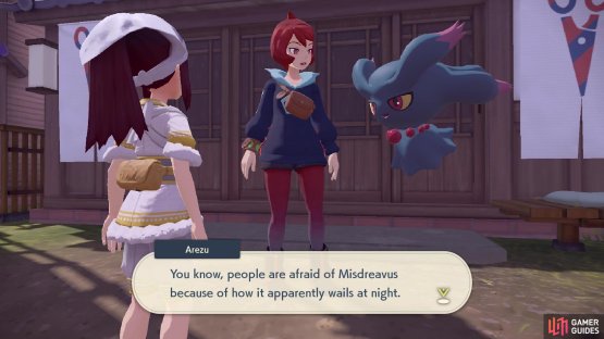 Catch a Misdreavus and show Arezu