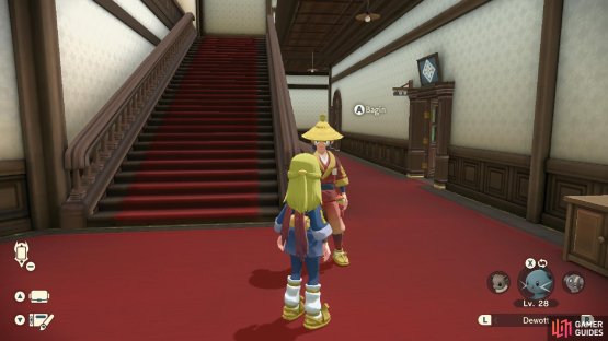 Bagin is waiting on the ground floor of the Galaxy Hall.