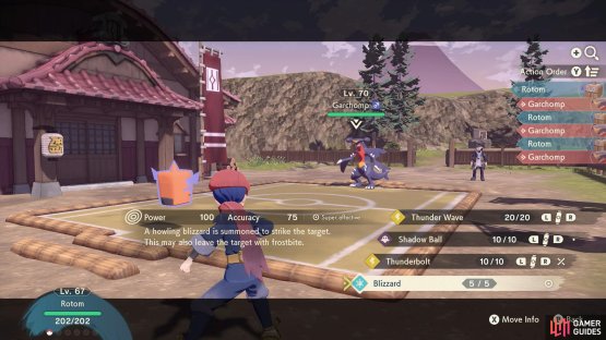 Your Rotom needs to outspeed Garchomp to win.