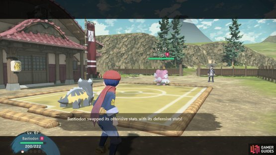 Use Power Shift at the start to boost Bastiodon&rsquo;s Attack.