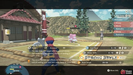 When Blissey&rsquo;s HP is low, you could use Stone Edge to finish it off. (Strong Style to boost its accuracy and damage.)