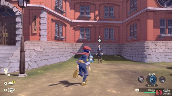 Mai and her Munchlax are waiting by the entrance of Galaxy Hall.