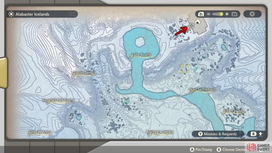Next, you&rsquo;ll find Sabi in front of Snowpoint Temple.