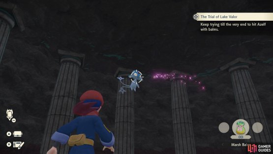 Azelf will teleport away the moment a balm nears it.