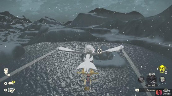 You can climb up near Snowpoint Temple, then glide across the water.