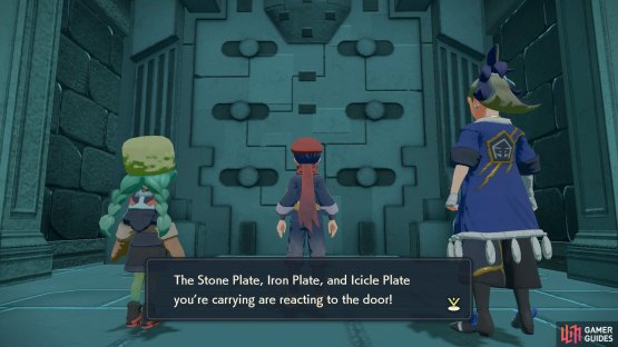 These three plates correspond to Regirock, Registeel and Regice.