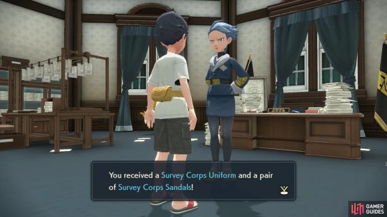 She&rsquo;ll give you the uniform of the Survey Corps.