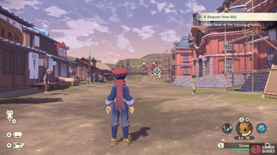 To officially receive this mission, you&rsquo;ll need to catch up with Akari/Rei at the Training Grounds (ahead).