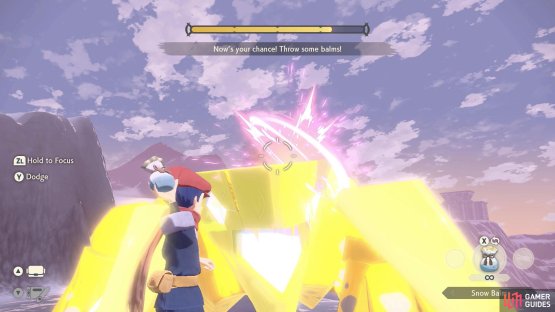When Avalugg reaches 0 HP, it&rsquo;ll briefly drop its guard and your balms will be more effective.