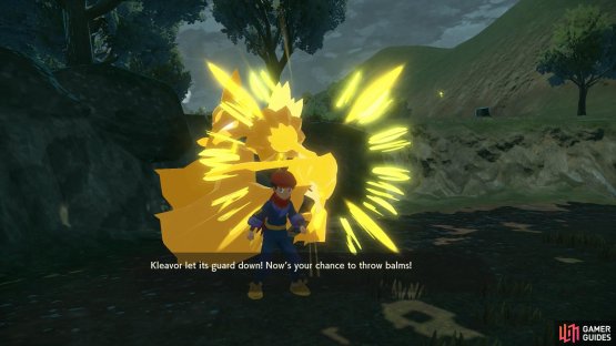 When Kleavor&rsquo;s HP reaches 0, it will drop its guard.