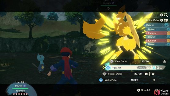 Oshawott can use Aqua Jet (in Agile Style if necessary) to sneak in multiple attacks.