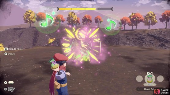 Green musical notes indicates a ground pound and two energy waves.