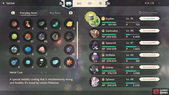 Use a Metal Coat on Scyther&hellip;