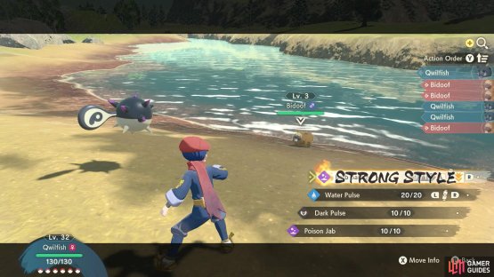 Make Hisuian Qwilfish use its Barb Barrage with the Strong Style 20 times…