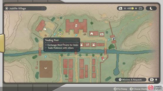 The Trading Post in Jubilife Village.