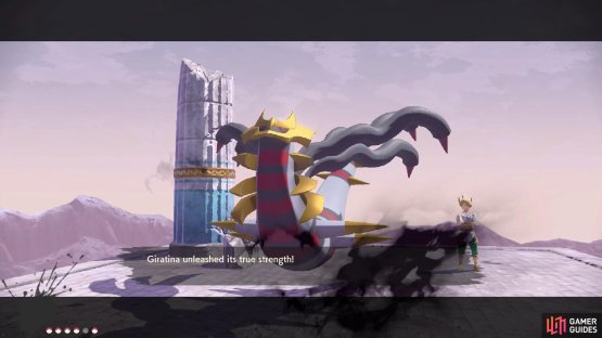 Giratina&rsquo;s Origin Form has boosted offensive stats.