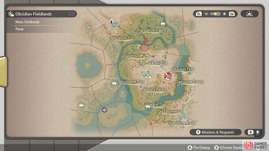 Deertrack path wood spawn location.
