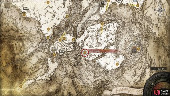 The location of the Church of Repose in the Mountaintops of the Giants region.