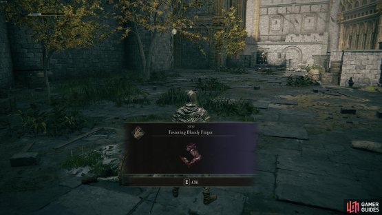 You&rsquo;ll find the Festering Bloody Finger on a corpse in the same area where the Banished Knight roams the rooftops.