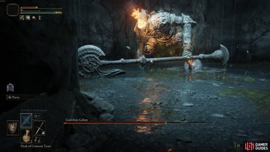 Look out for the flames on the Golem&rsquo;s head, indicating an incoming fire breath.