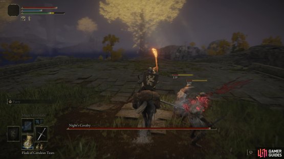You can kill the small enemy groups on the bridge to replenish flasks if necessary.