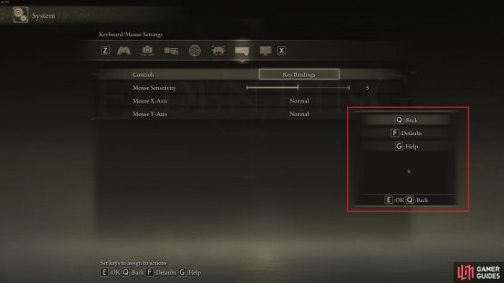 You can right click anywhere on a menu to bring this box up, showing all available key binds and their function.
