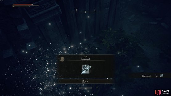 You&rsquo;ll obtain the Rancorcall spell upon defeating the scarab.