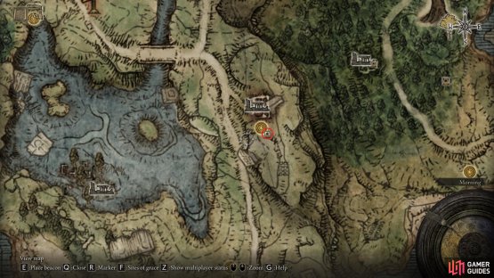 There&rsquo;s also a small icon of a hooded figure, indicating the presence of an NPC.