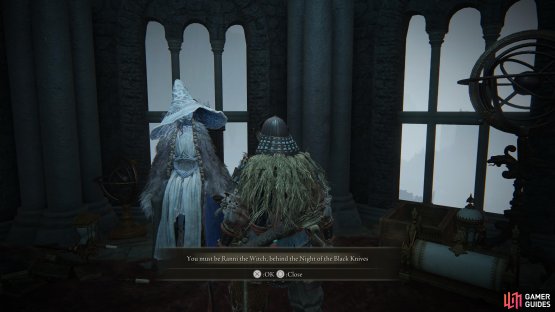 you must ask this first and return to Rogier if you are on his Quest before entering her service.
