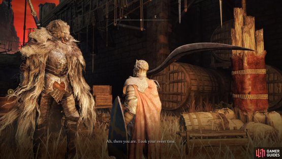 Speak to Blaidd at Redmane Castle Plaza, he will aid you in the battle to come