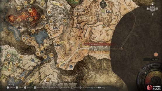 You will find Corhyn north of this Site of Grace