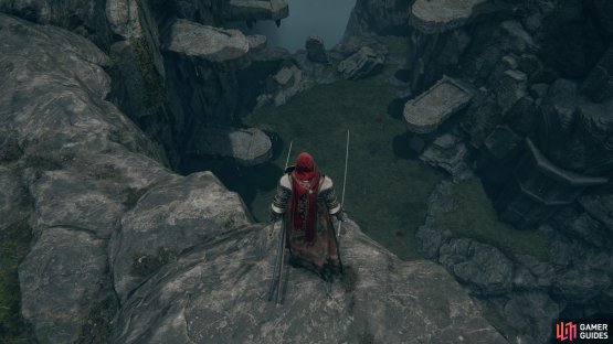 Look for a ravine southwest of the Ailing Village.