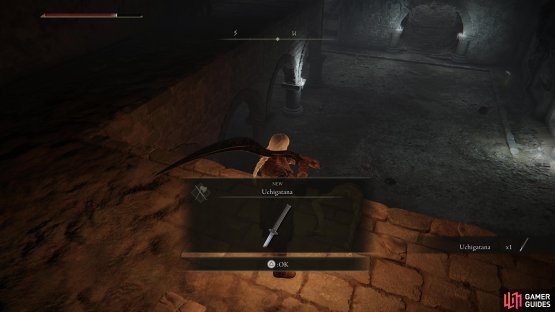 Loot a corpse to obtain an Uchigatana.