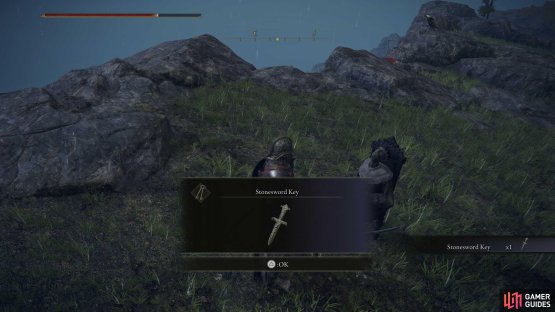 Loot a seated corpse along the northern end of the plateau to obtain a Stonesword Key.