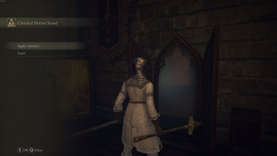 You will find the mirror in the room to the right of Smithing Master Hewg.