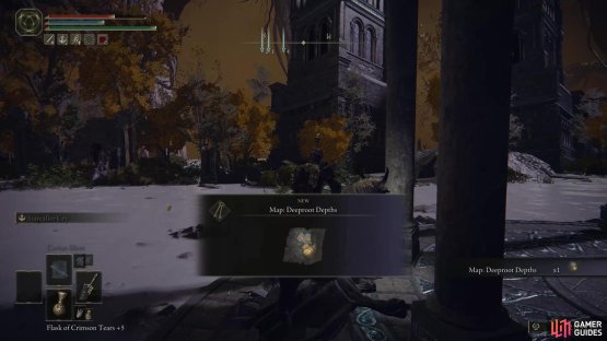 then loot the corpse beneath the gazebo for the the map fragment.