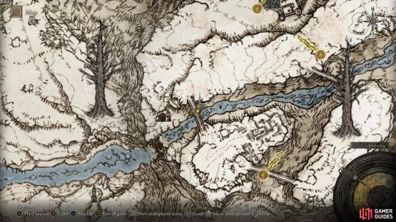 Find the bridge southwest of Castle Sol